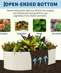 2 Pack 8x4x2 Ft Galvanized Raised Garden Bed Kit With Anti Cut Safety Edges Open Bottom Design Rust Resistant Deep Root Planters