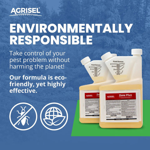 Zone Plus All Purpose Pest Control For Indoor And Outdoor Use Beats 100 Pests Eco Friendly Formula 32 Ounce Bottle includes 3 pack.