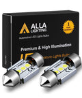 Pack of LED Festoon Bulbs 31mm 7065 6000K Xenon White CAN Bus Interior Dome Map Trunk Step Courtesy Lights Two Pack Bundle 240 Lumens Per Bulb