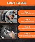 Steps using Wheel Stud Installer Tool 22800 Pro Grade For Most Cars And Light Duty Trucks Tire Stud Tool Durable Carbon Steel