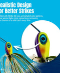 Close-up of Spinner Bait Lure Half Ounce Tennessee Shad 3 Pack For Bass Trout Pike Salmon Walleye with realistic design