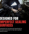 Mechanic working on engine showcasing R Engine Valve Cover Gasket Set For Subaru Outback And 2006-2012 Models, designed for imperfect sealing surfaces.