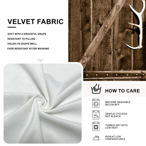 Rustic Barn Wood Door Curtains For Doorways With Grommets And Thermal Insulation Cozy Privacy Blackout Curtain fabric and care guide