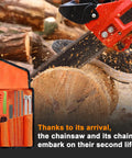 Pro Grade Chainsaw Sharpening Kit with ten chainsaw files in 5/32 3/16 and 7/32 inches file holder depth gauge and durable storage case