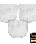 Solid Build Air Fryer Rack Set For PowerXL Vortex Pro 10qt, 3 Pack Dishwasher Safe Crisper Trays and Wire Grids displayed.