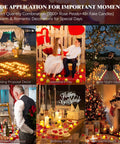 Romantic Decor Bundle With 3000 Artificial Rose Petals And 48 Heart Flameless LED Tea Lights for various romantic occasions.
