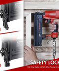 18 Gauge Pneumatic Brad Nailer And Crown Stapler 2 In 1 Nail Gun for Carpentry DIY projects with safety lock feature