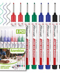 Premium Long Nib Markers And Deep Hole Marker Pens Waterproof Construction Marking Tools With Built In Ruler 8 pack in various colors.