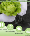 4 By 50 Ft Weed Barrier Landscape Fabric With 20 U Shaped Stakes installed with lettuce plant, features highlighted.