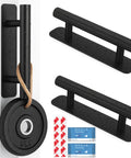 Two Pack Peel And Stick Adhesive Door Handles With Stainless Steel Construction And 3M VHB Adhesive, black 5.9 inch length, in use