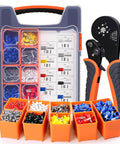 2200 Piece Hexagonal Ferrule Crimping Tool Kit With Self Adjusting Wire Ferrule Crimper For 30 AWG To 5 AWG Connectors