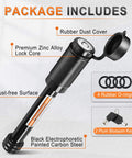 Image of Five Eighth Inch Diameter Trailer Hitch Receiver Pin Lock Locks It Down Three And A Half Inch Long, zinc alloy core, rubber cover, and anti rattle O-rings.