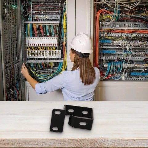 Premium Cold Rolled Steel Under Desk Cable Tray And Wire Manager System holds routers, modems, and PC cables, in organized setup.