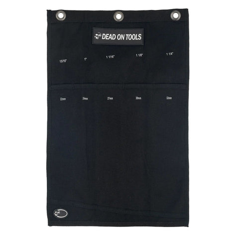 Heavy Duty 24 oz Canvas Large Wrench Roll Tool Bag For Large Wrenches With 3 Grommets For Hanging Storage, Padded Handle, Made In USA
