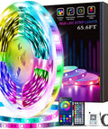 Coiled RGB LED Rope Lights for Bedrooms and Party Vibes, 65.6Ft LED Strip With Music Sync, App Control and Remote in package