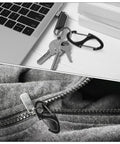 20 Pack Heavy Duty Zipper Clips Anti Theft Carabiner Clips For Backpacks Luggage And Purses With Double Sided Spring Lock Keychain Snap Hooks In Zinc Alloy Construction Go To Gear shown on keys and zipper