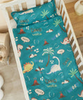 Toddler Nap Mat With Pillow And Blanket, 52 By 20 Inches, dinosaur print, soft sleep pad for preschool daycare and travel, crib display