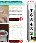Comparison of upgraded outdoor rain gauge with thick transparent tube and other inaccurate designs for yard and garden use.