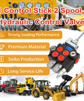 Heavy Duty Hydraulic Control Valve With Joystick Dual Spool 11GPM Directional Valve For Log Splitters Tractors And Loaders