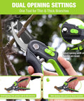 Bypass Pruning Shears 8 Inch Garden Scissors With Dual Opening For Thin And Thick Branches SK5 Steel Blades Nonstick Coated