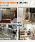 Extra Tall Wide Baby Gate With Walk Through Door 30 Inches High And 51 To 58 Inches Adjustable Width No Drill Pressure Mounted