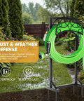 Beefy Garden Hose Holder With Storage Basket And Tool Hooks Freestanding Metal Hose Stand Holds Up To 160 Ft Rustproof Outdoor