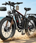 Dual Motor 6000W Fat Tire Electric Mountain Bike For All Terrain Adventures, 60V 20Ah Battery on beach