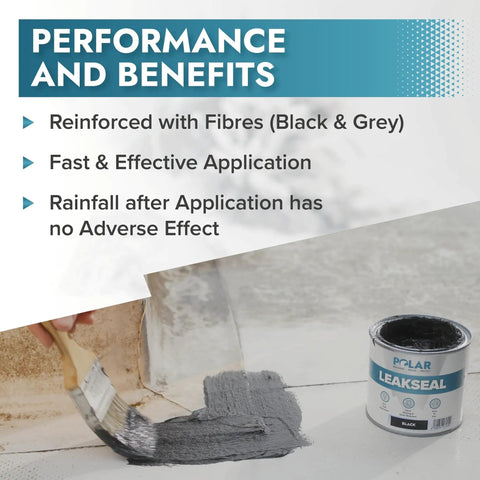 Applying Clear Leak Fix Sealant 17 Oz One Coat Waterproof Sealant With Reinforced Fibers on a crack for exterior repair.