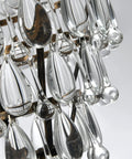 Close-up of sparkling crystals on Showstopping Bronze Crystal Chandelier For Dining Rooms And Living Areas Classic Modern Ceiling Light