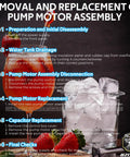 Instructions for Water Pump and Motor Assembly For Hoshizaki Ice Machines With Cable and Plug Service Kit replacement