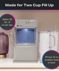 Legit Nugget Ice Maker, Portable Countertop Pellet Ice Machine, 36 Pounds Daily Production, fills two 40 oz tumblers.
