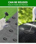 Heavy Duty 6 Inch Garden Staples, 11 Gauge, 25 Pack, Galvanized U-Shaped Ground Nails securing weed barrier