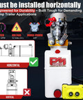 12V DC Dump Trailer Hydraulic Power Unit With Double Acting Pump Tough As Nails Heavy Duty Lift System 6 Quart Poly Reservoir Remote Controller