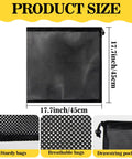 4 Pack 17x17 Inch Pond Pump Barrier Bags Mesh Filter Bags showcasing size and material details