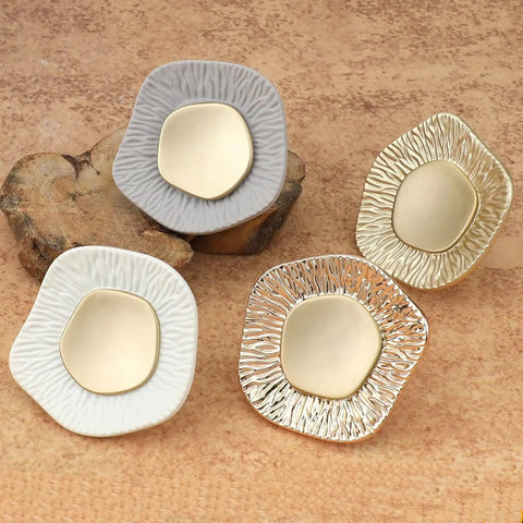 Four Pack Single Hole Drawer Knobs in Champagne Gold Finish Textured Zinc Alloy Cabinet Handles Variety on Wood