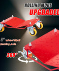 Heavy Duty 5500 Lbs Car Wheel Dolly Set With Anti Skid Plates And 360 Swivel Wheels Steel Vehicle Mover For Garage Suv Truck, 3" wheels shown.