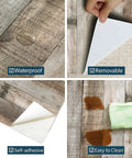 Light Gray Wood Peel And Stick Wallpaper 17.7 Inch By 393.7 Inch 48.4 Sq Ft Roll Self Adhesive Distressed Wood Plank Texture shown waterproof, removable, self-adhesive, easy to clean