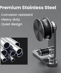10 Ft Top Mount Sliding Barn Door Hardware Kit With Stainless Steel Track And Roller System, Heavy Duty Sturdy Double Door T Shaped Kit For Smooth Quiet Sliding, Rust Resistant And Easy Install, with premium stainless steel roller.