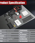 Gas Powered Jack Hammer Concrete Breaker 33cc 2 Stroke Heavy Duty Demolition Tool with accessories on display table