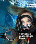 Free Dive Spearfishing Mask With Classic Rubber Finish And Tempered Glass Lenses Oval Stainless Steel Frame underwater view