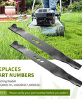 Replacement 2105200317A 21 Inch Mower Blades For Hyper Tough Murray Blackmax Walk Behind Mower shown on lawn