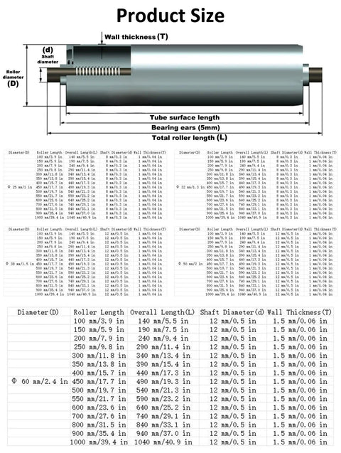 Top Tier Galvanized Steel Conveyor Rollers Offering Smooth Riding Heavy Duty Workhorse Performance No Sweat Setup Product Size Diagram with Dimensions