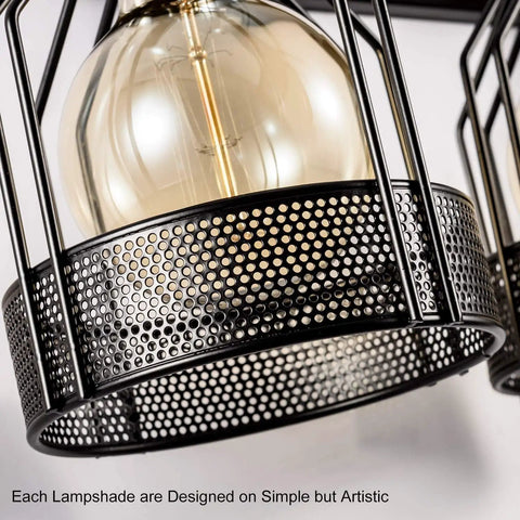 Industrial Vanity Light Plug In Three Light Retro Cage Wall Sconce With Metal Shade Corded Vintage Indoor Lighting For Dressing Table Mirror And Cabinet Perfect For Rustic Urban Home Decor