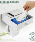 Toilet Paper Holder With Built In Shelf And Wipes Dispenser Must Have Hidden Wet Wipе Storage Stainless Steel Wall Mount Bathroom Organizer White And Silver Finish with hand using wipes dispenser.