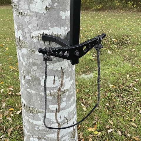 4 Pcs Climbing Stick Aiders For Hunting Daisy Chain Single Step Aider 800 Lb Capacity Hand Braided Lightweight Rope Ladder attached to tree