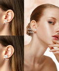 24 Pairs Pearl Stud Earrings Set For Women White And Beige Faux Pearl Studs In Four Sizes 4mm 6mm 8mm 10mm Round Ball Design Ideal For Everyday Wear Gift Idea.