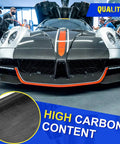 Car with Carbon Fiber Twill Weave Cloth Roll 10 Feet By 12 Inches Black 3K 220G panels showcased