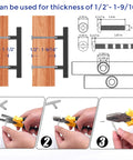 Installation guide for Thirty Pack Matte Black Cabinet Pulls Three Inch Cabinet Handles With Five Inch Overall Length And Drill Mounting Template