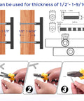 Drill mounting guide for Matte Black Cabinet Pulls Set, Bulk 45 Pack, 3 Inch Stainless Steel Kitchen Handles installation