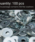 Heavy Duty Five Eighth Inch Stainless Flat Washer Pack Of 100, Built To Take A Beating And Last, One And A Half Inch Outer Diameter